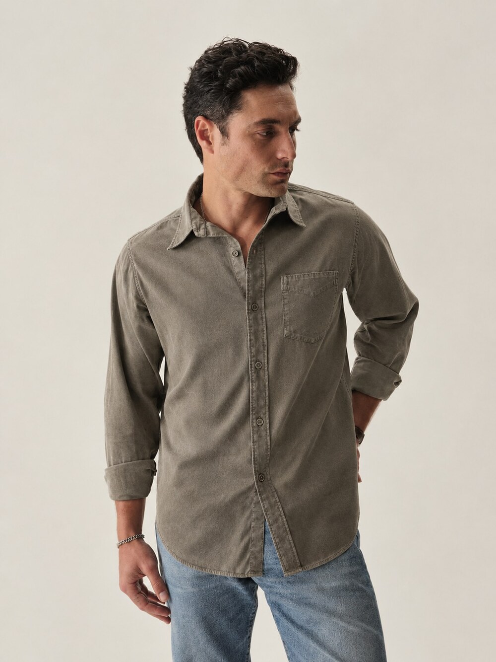 Buck Mason Draped Twill One Pocket Shirt Men's Sz Medium MSRP $138 NWI [CD3]